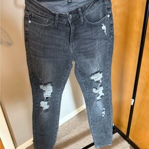 Distressed Gray Judy Blue Women's Jeans